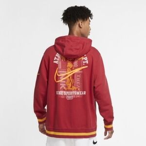 Nike Mens Lounge Casual Red Graphic Class of 72 Club Pullover Hoodie Size Medium